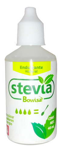 Endulzante Stevia Líquida Bowisa Gotero De 40 Ml 