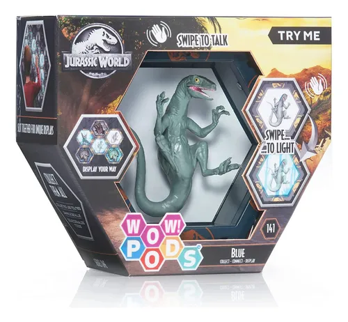 Figura Iluminada Con Sonidos Del Rugido Del Velociraptor Azu