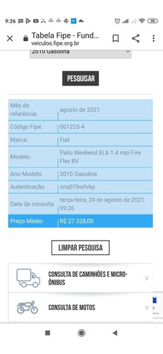 Imagem 10 de 10 de Fiat Palio Weekend 2010 1.4 Elx Flex 5p