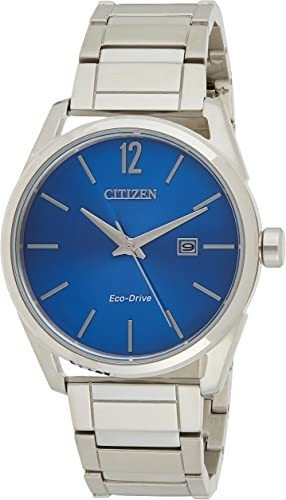 Citizen Eco-drive Reloj De Acero Inoxidable Con Esfera Azul