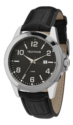 Relógio Technos Masculino 2115mlb/0p Aço Couro Preto
