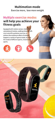 Pulsera Inteligente M7 Pantalla A Color Pulsera Deportiva..