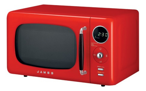 Microondas James Línea Retro Pure Red 20 Lts Gtia 1 Año