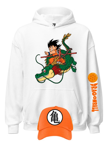 Buzo Goku Dragon Ball Fight Capota Hoddie Obsequio Gorra X