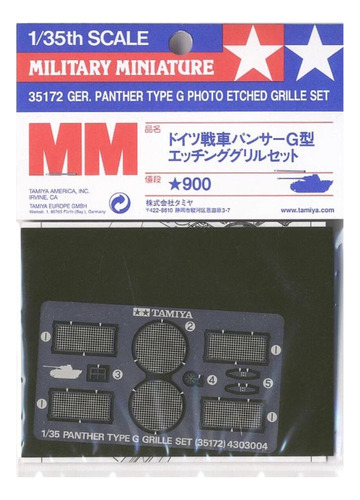 Pe Para Parrilla Tamiya 35172, 1/35, Tipo Pantera, Modelo Au