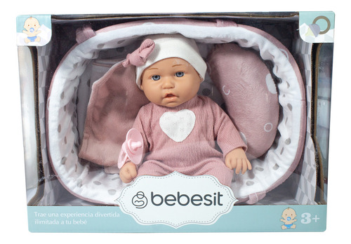 Muñeca Bebe Sofía Con Cuna Y Accesorios