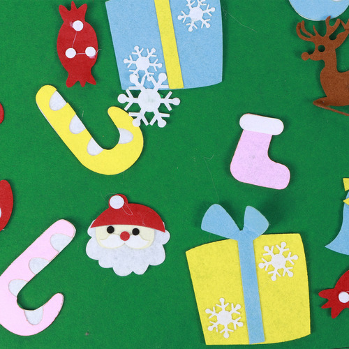 Set De Árbol De Navidad De Fieltro Para Colgar En La Pared,