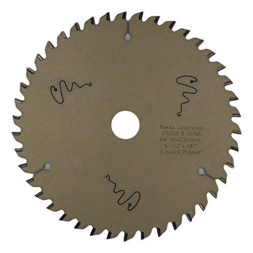 Disco De Sierra (hi-atb) 6 1/2'' Eje 20 Mm Para Sp600d Mdf