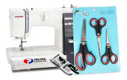 Imagen 2 de 9 de Janome 523h + 3 Tijeras + Pie De Falso Overlock Gtía 3 Años
