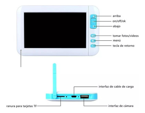 Otoscopio Digital Con 6 Luces Led, Tarjeta Tf De 32 G, 3,9 M