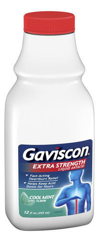Antiácido Líquido Gaviscon Extra Strength Cool Mint 360 Ml