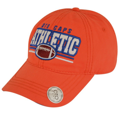 Gorra Clásica Atlétic Visera Curva Naranja  Algodón Bordado