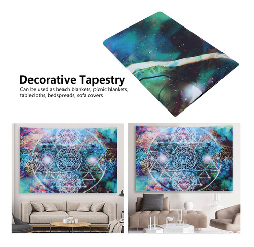 Tapiz Decorativo Poliéster Patrón Geometría Abstracta Pared