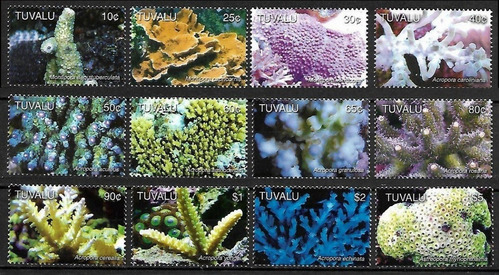 Fauna Marina - Corales - Tuvalu - Serie Mint 