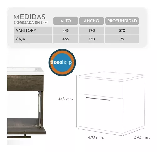 Tolva Para Baño Muebles Vertical En Melamina