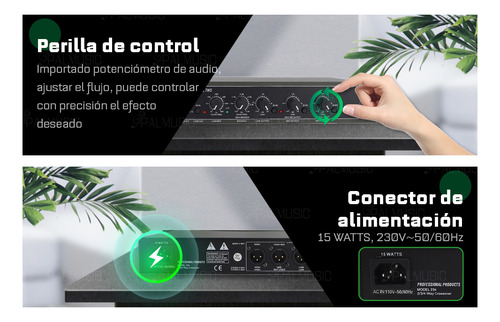 Crossover Mono Estéreo Profesional De 2/3 Vias 110v Palmusic