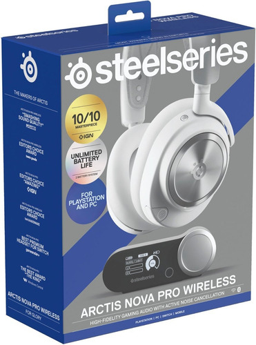 Headset Steelseries Arctis Nova Pro Wireless Pc/ps5/ps4 Cor Branco