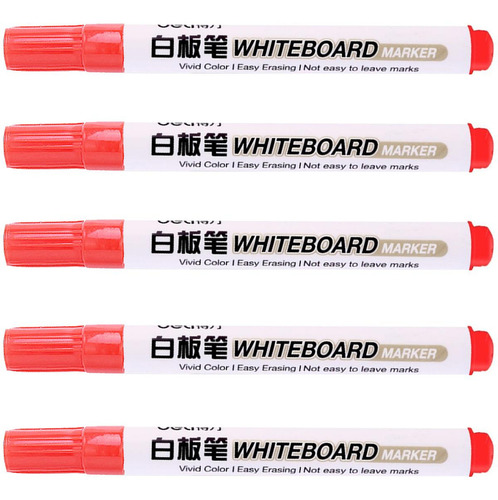 Marcador Rotulador, Mxmry-005, 5 Pzas, Rojo, Marcador Para P Color Rojo
