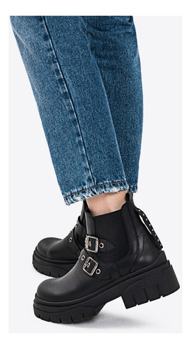 Bota Plataforma Lacey Cuero Viamo Moda Mujer