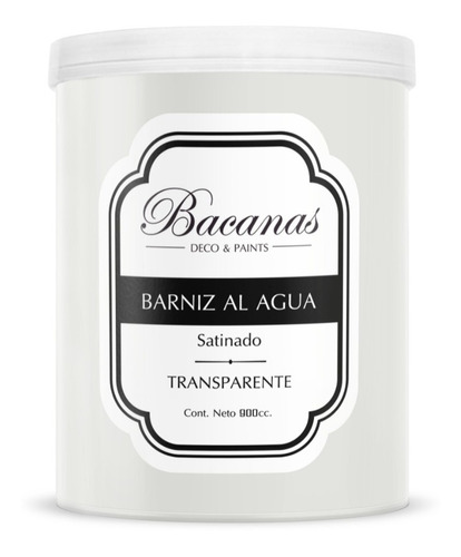 Barniz Bacanas - Barniz Al Agua 900cc