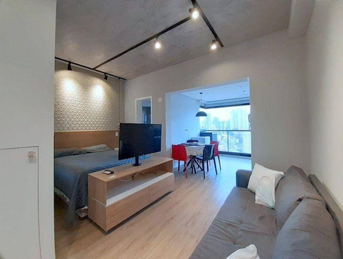 Imagem 25 de 30 de Mobiliado, Semi Novo, 01 Suite, 33 Metros De Aréa Util, 01 Vaga De Garagem, Amplo Lazer. - Ap3439