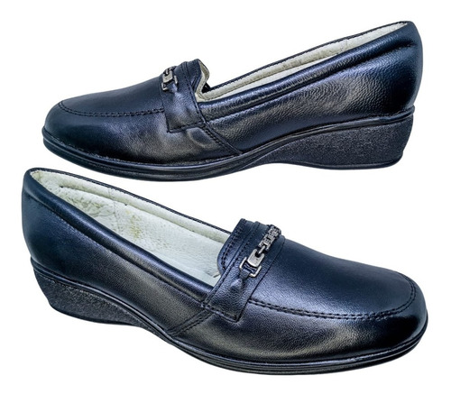 Zapato Casual Dama Piel Borrego Herraje Acojinado 22/27 H7r