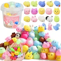 Comprar Nifuna Fidget Toys Juguetes Esponjosos De Mochi 72pcs Juguetes Kawaii Juguetes De Recuerdo De Fiesta Piñata Regalos Para Fiestas Juguete Sensorial Con Caja Para Aliviar Estrés Y Ansiedad Para Adultos