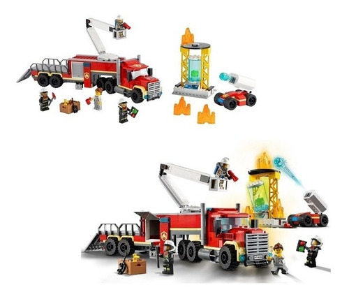 Lego City Unidade De Controle De Incendios 60282 Quantidade de peças 380