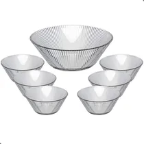 Comprar Jogo De Sobremesa Em Vidro Conjunto 7pçs Tigelas Potes Bowls