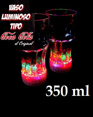 25 Vaso Luminoso Led, Vasos Con Luz Tipo Coca Cola