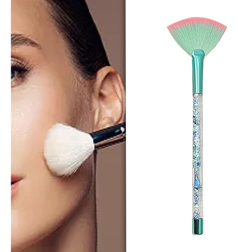 Brocha De Maquillaje En Abanico Con Brocha Suave Para Sombra