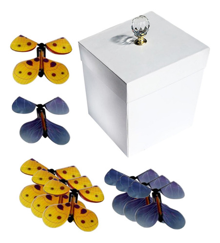 Trucos De Cajas De Regalo De Mariposas Para Fiestas, Blanco