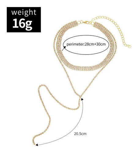 Gigb Pbdk Gargantilla Con Borlas De Diamantes De Imitación P