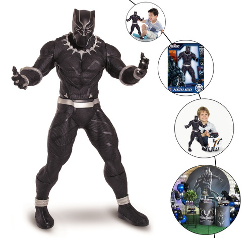 Pantera Negra Boneco Marvel Gigante Vingadores Articulado