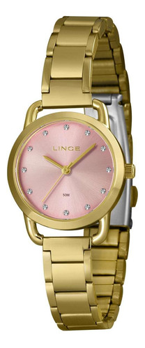 Relógio Feminino Lince Lrgj153l28 R1kx Casual Dourado