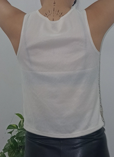 Imagen 2 de 8 de Musculosa Blusa Brillos Lentejuelas Bordadas Fiestas