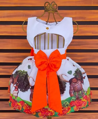 Vestido Moana Baby Super Luxinho