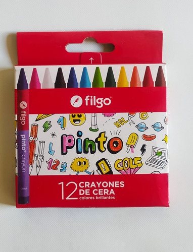 Crayon Crayones Ceras Filgo Pinto X 12 Colores No Toxicos
