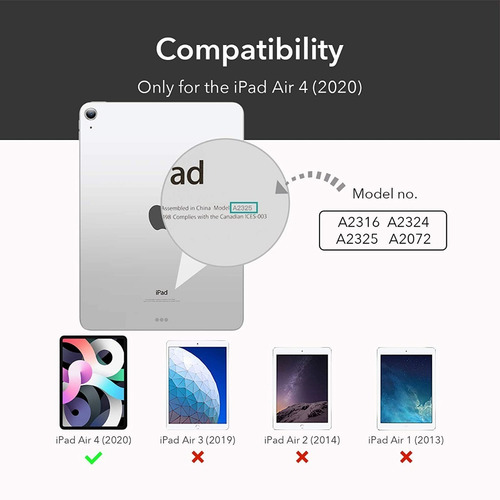 Capa Capinha iPad Air 4 10.9 Esr Trifold (c/suporte Caneta)