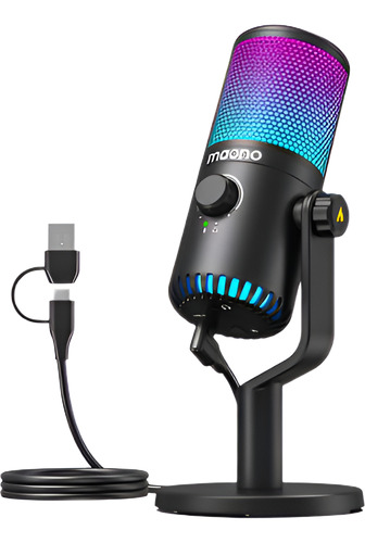 Micrófono Usb Para Juegos Con Software, Micrófono Rgb...