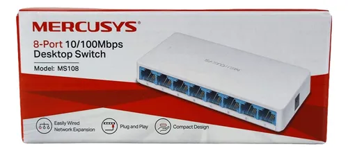 Switch Multipuerto Internet Rj45 Mercusys 8 Puertos 10/100