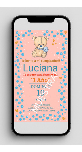 Invitación Digital Personalizada Cumpleaños | Jpg Y Pdf |