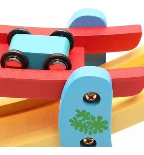 Imagen 8 de 8 de Autopista De Madera Juguete Didáctico Para Niños Montessori