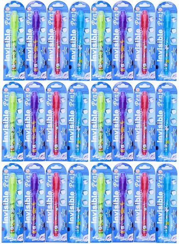 Vovru - 24 Bolígrafos De Tinta Invisible Con Luz Uv Para Men