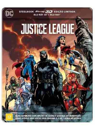 Liga Da Justiça - Steelbook (blu-ray 3d + Blu-ray)