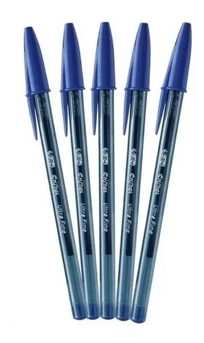 Bolígrafo Bic Cristal Azul (5 Unidades)