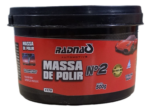 Massa De Polimento Automotivo Polir Brilho Intenso N2 500g