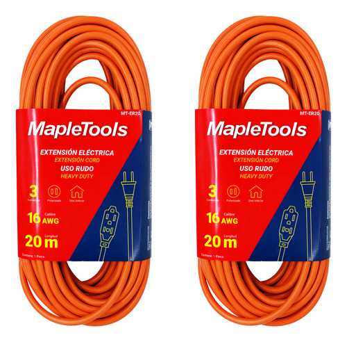 Kit De 2 Extensiones Electricas Uso Rudo De 20m
