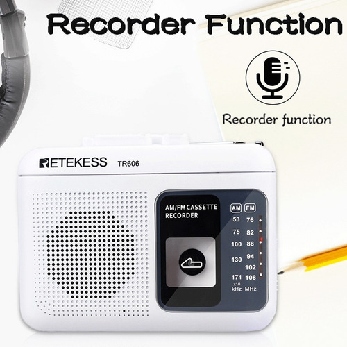 Rádio De Reprodução De Cassetes Retekess Tr606 Gravador De V