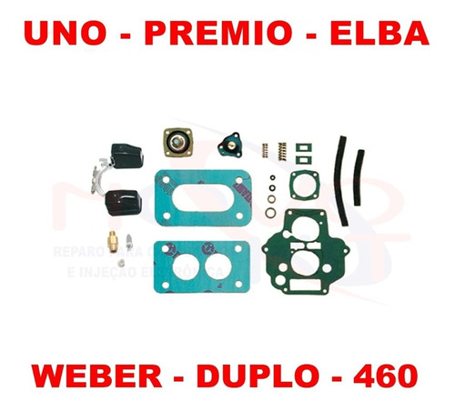 Kit Reparo Carburador Uno/premio/elba Weber Duplo 460